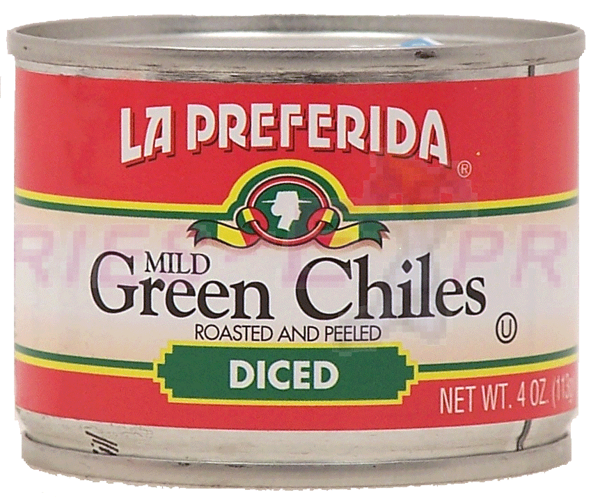 La Preferida  mild diced green chilli roasted and peeled Full-Size Picture